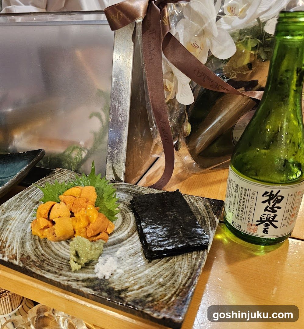 Sushi and Sake Setting