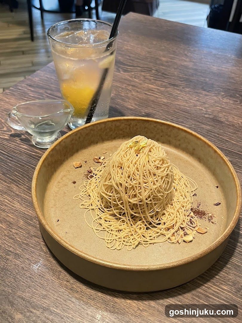 Noodle Dish with Drink