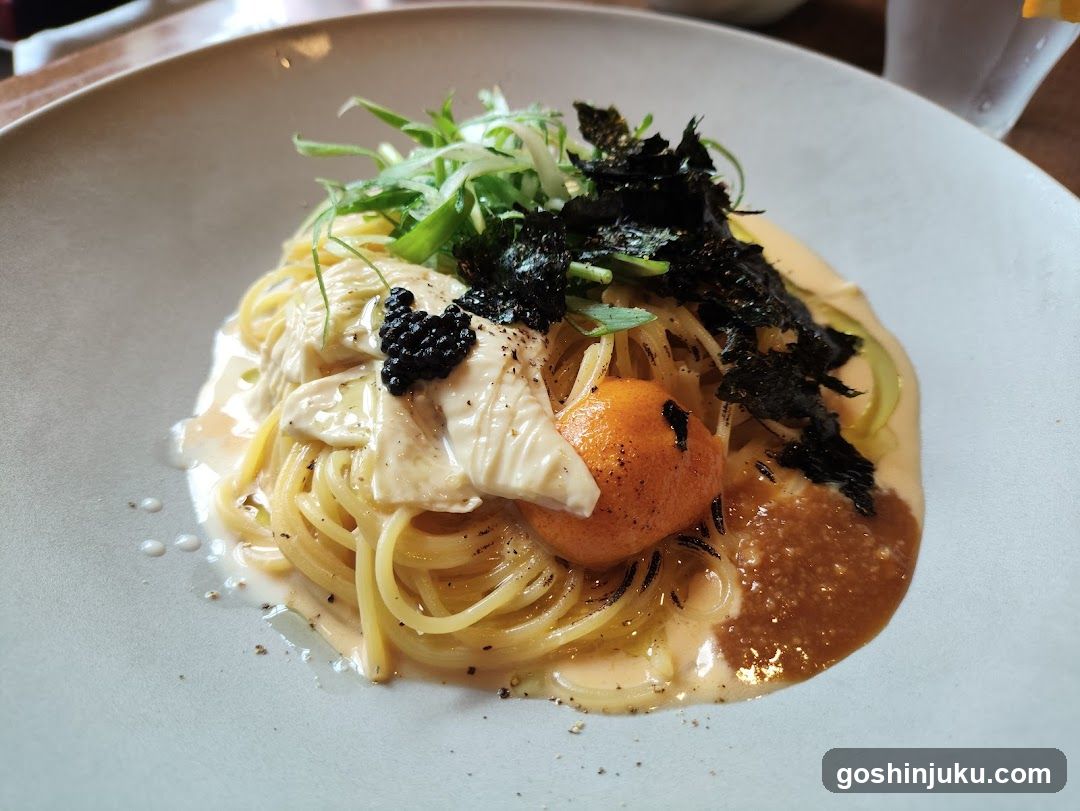 Pasta with Caviar and Nori