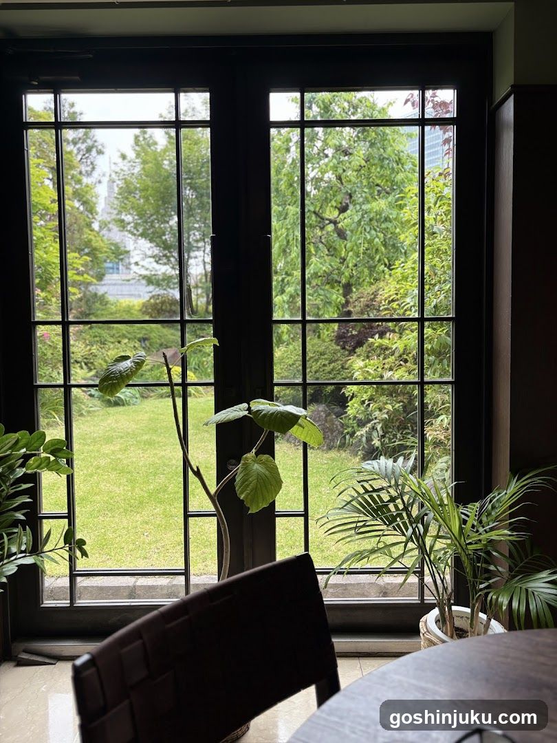 Interior View with Garden Outside