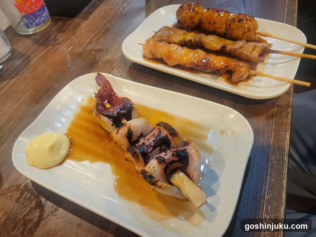 Grilled Skewers and Seafood Platter
