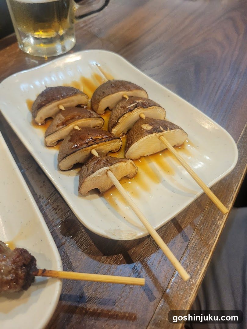 Grilled Mushrooms on Skewers