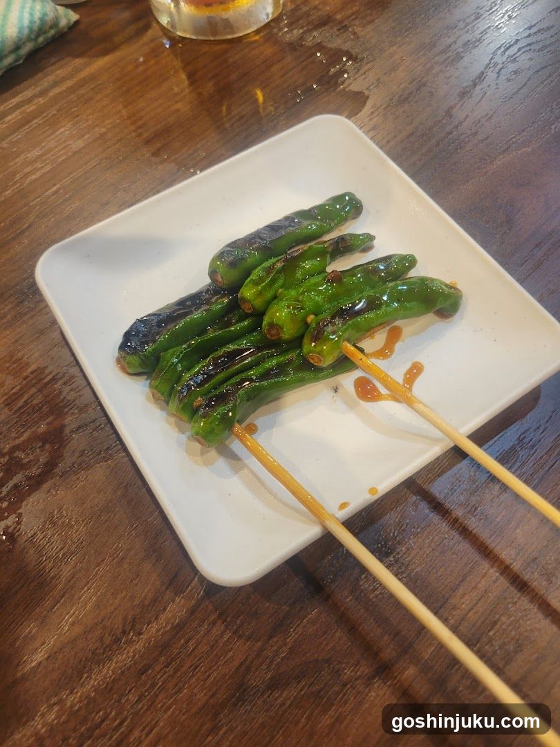 Grilled Shishito Peppers with Sauce