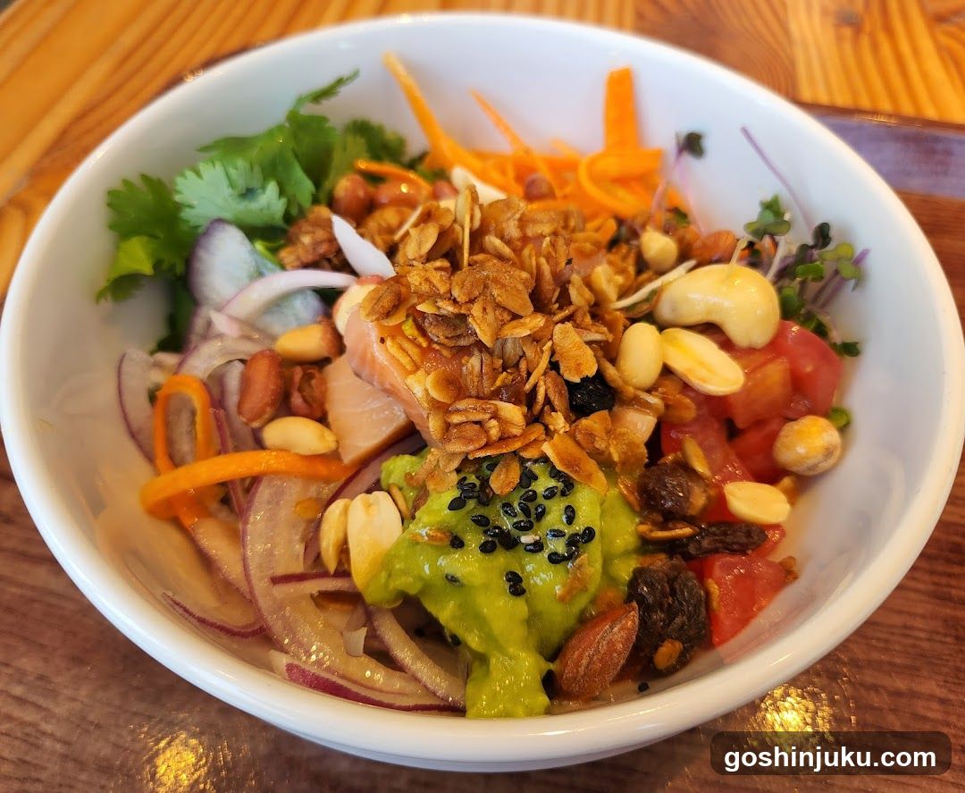 Bowl of Salad with Avocado and Nuts