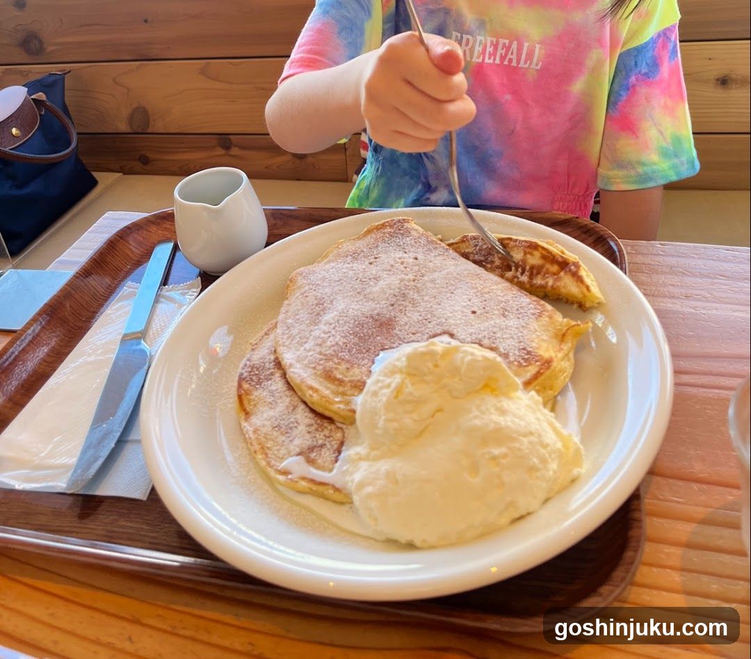 Breakfast with Pancakes and Ice Cream