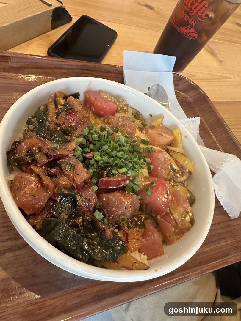 Tuna Poke Bowl with Greens and Chives