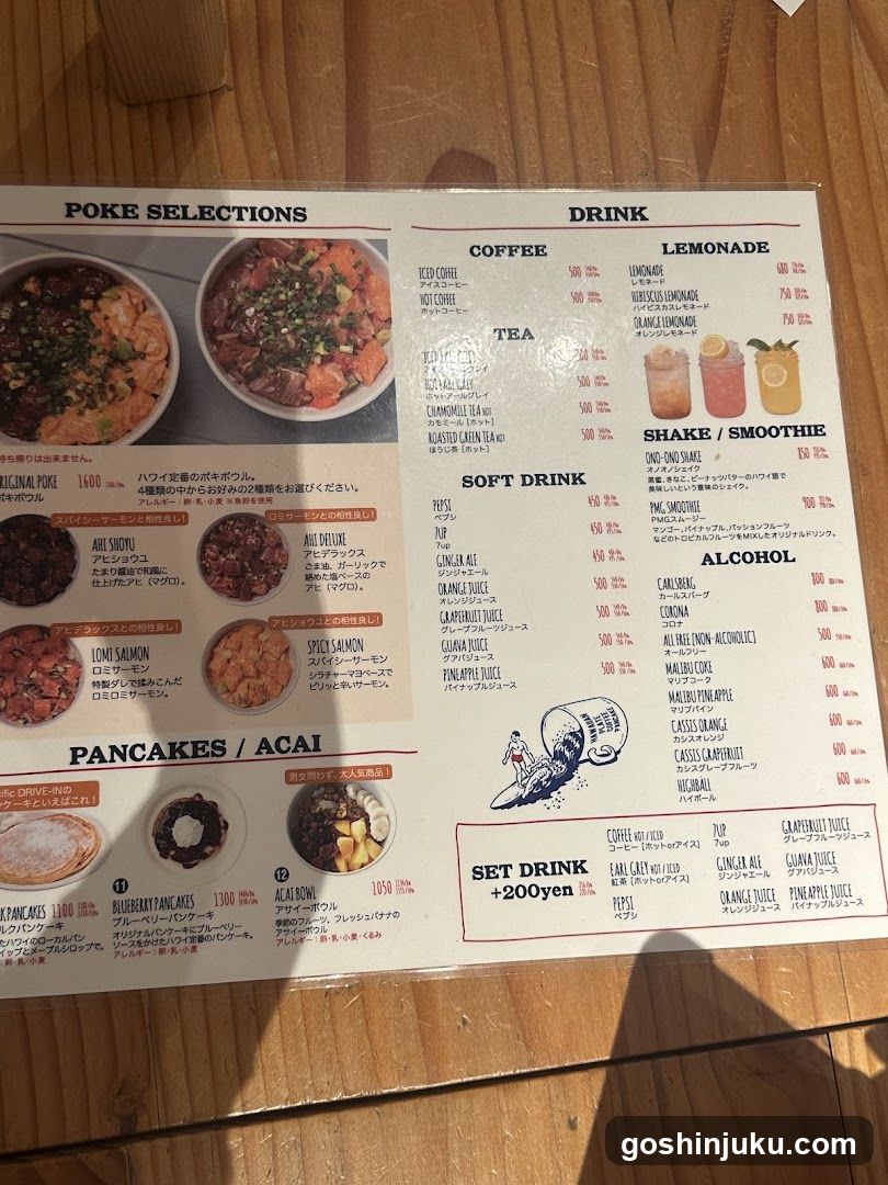 Poke & Pancakes Menu