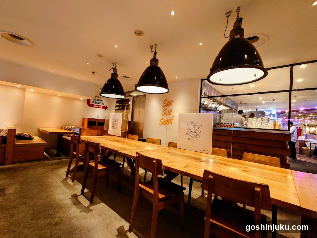 Interior of a casual dining space