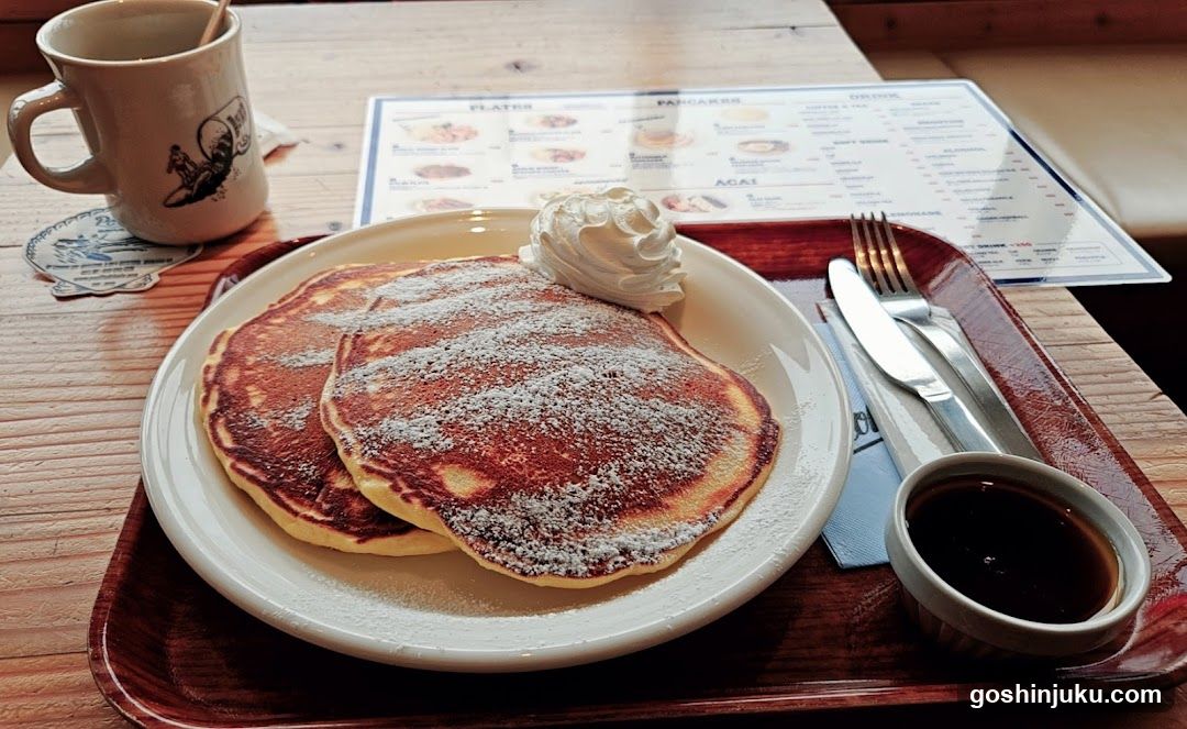 Pancakes with Whipped Cream and Syrup