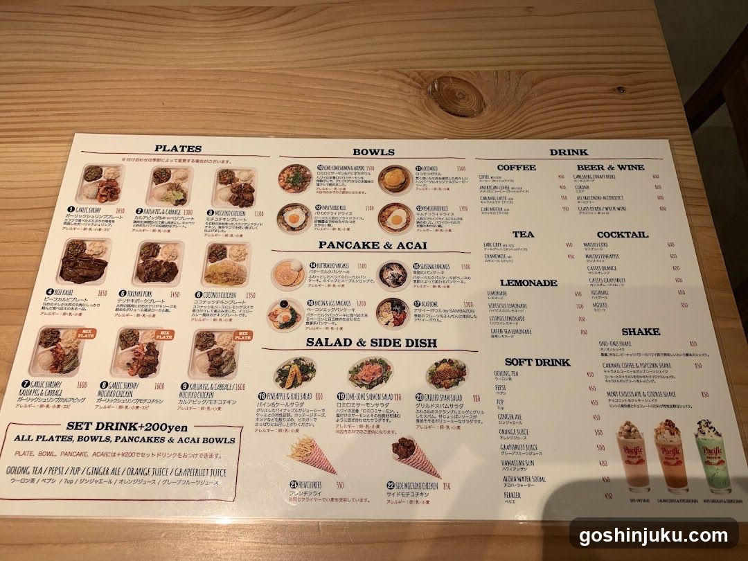 Japanese Restaurant Menu