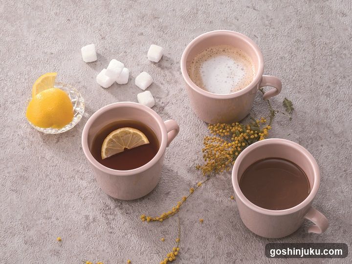 Beverages with Lemon and Sugar Cubes