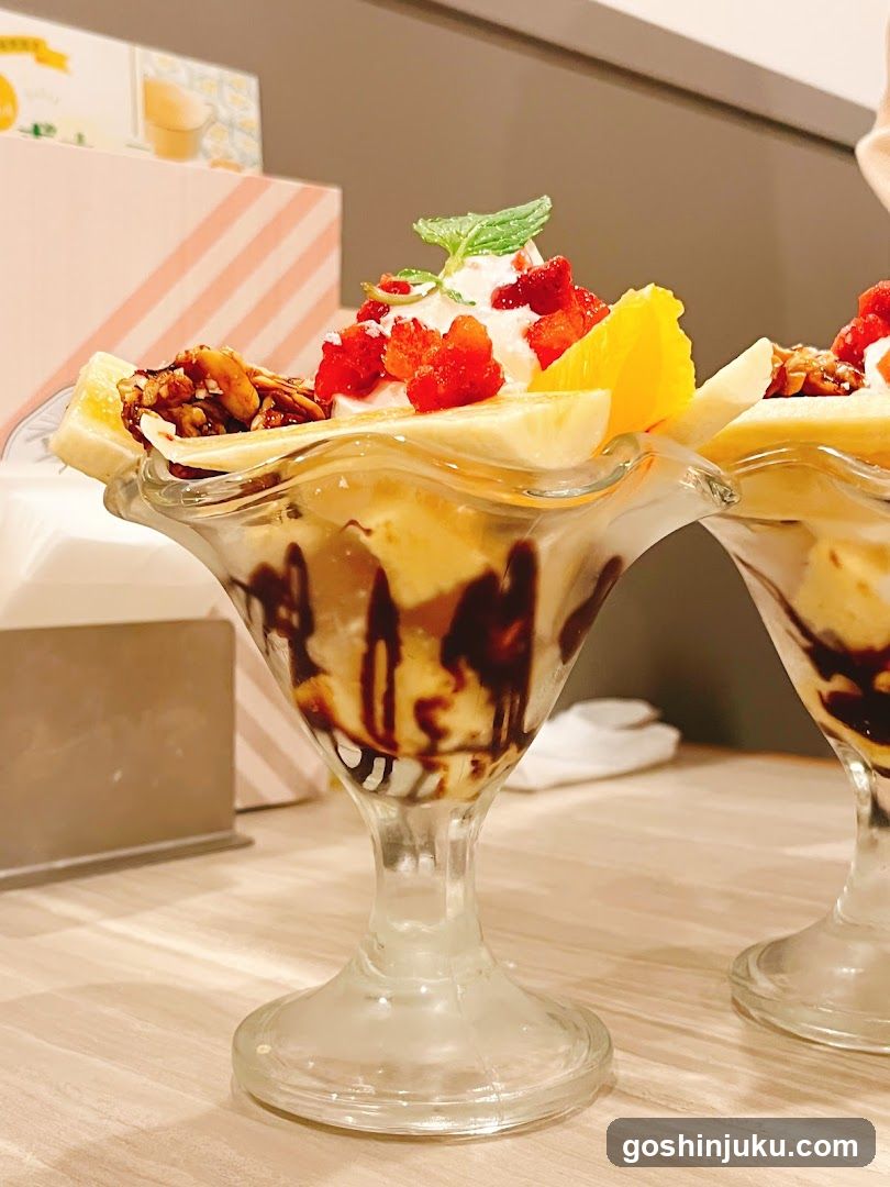 Fruit Dessert in Glass Cup