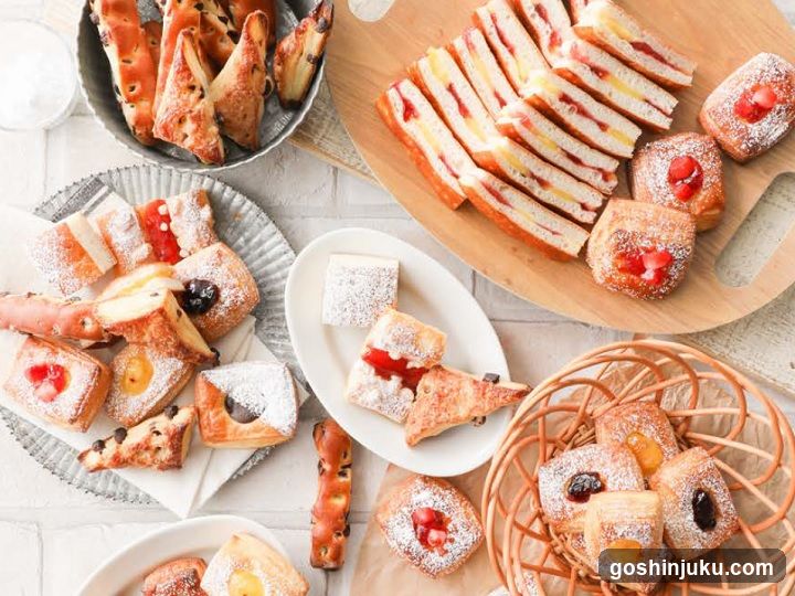 Assorted Pastries and Sandwiches Display