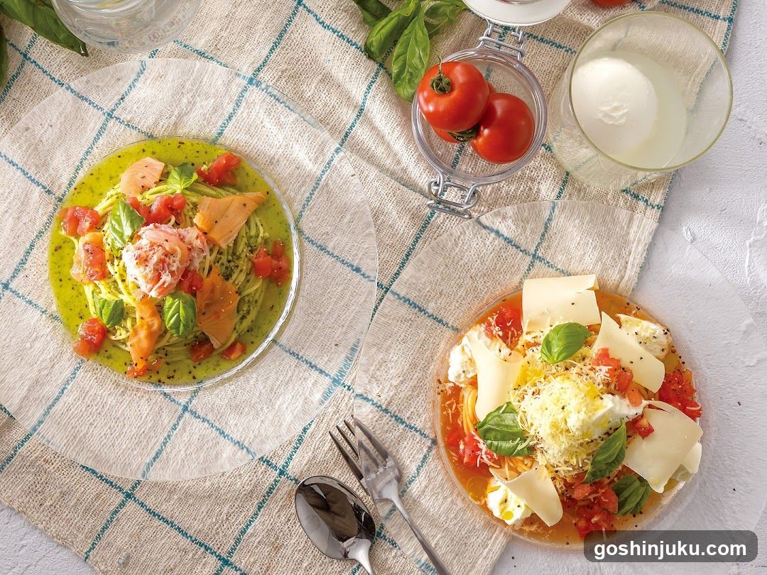 Pasta with Fresh Tomatoes and Basil