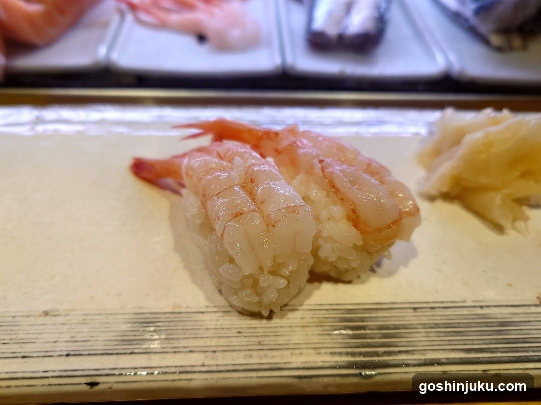 Sushi Platter with Shrimp and Ginger