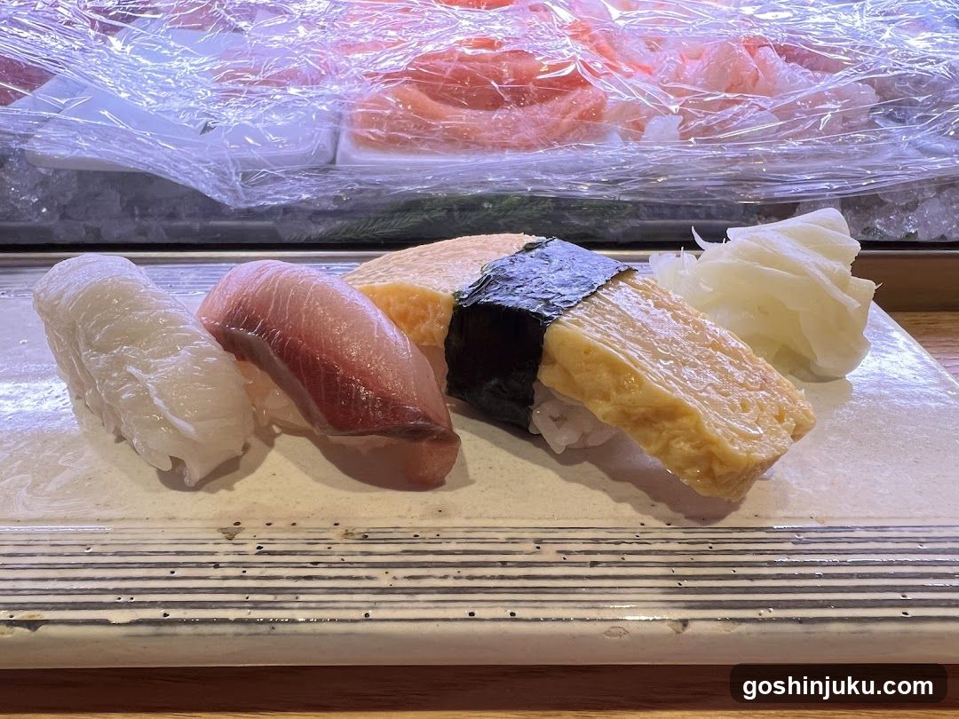 Sushi Platter with Raw Fish and Tamago