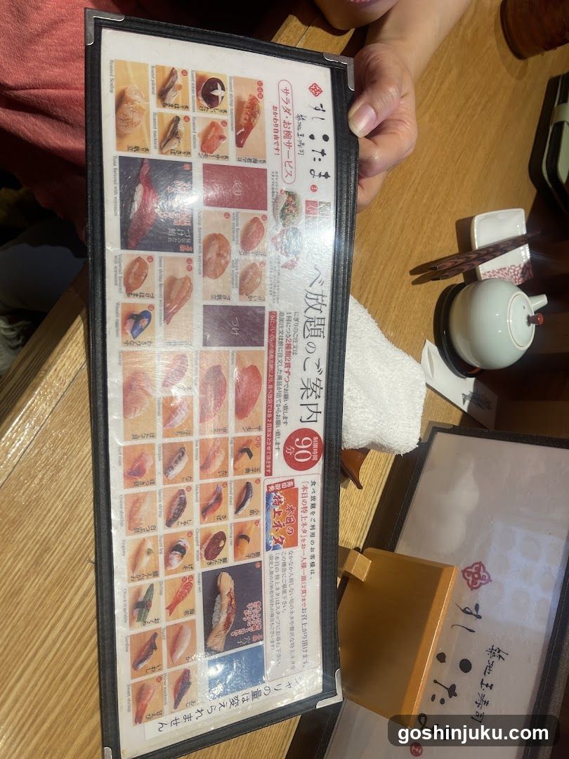 Sushi Menu Board