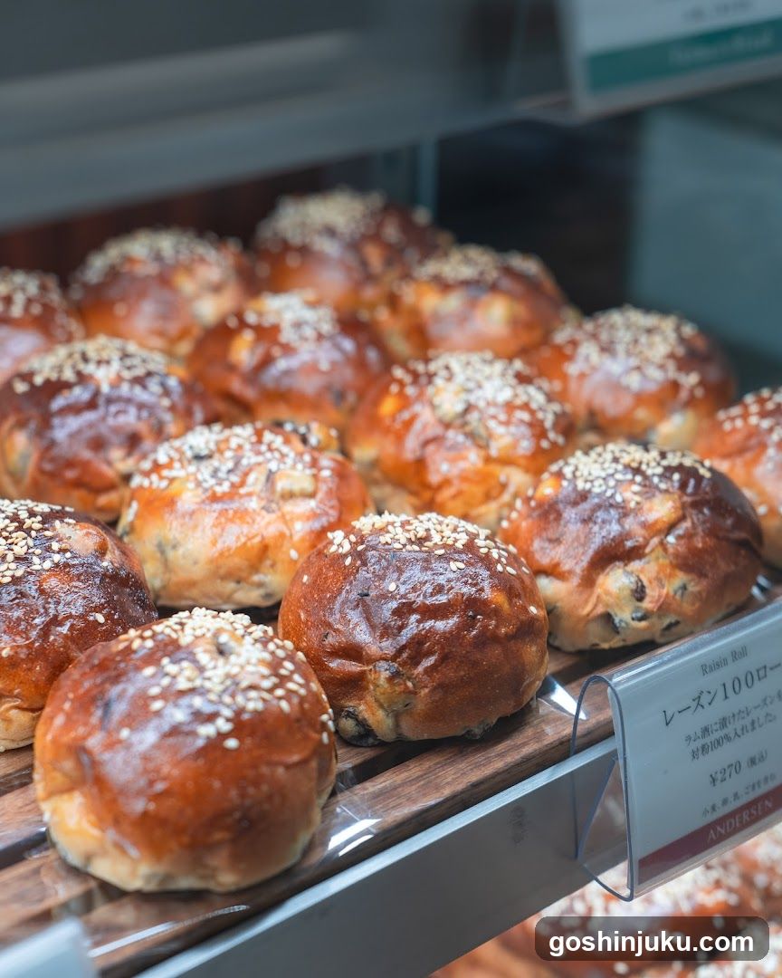 Sesame Topped Rolls Display
