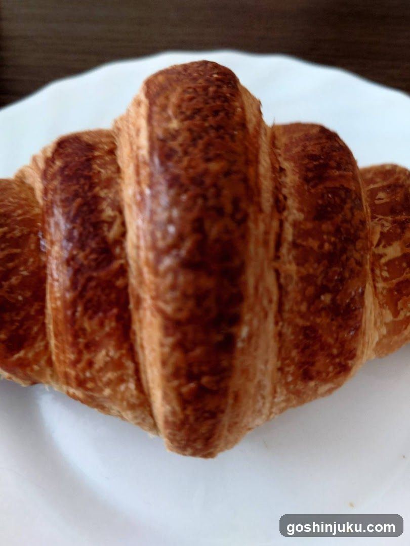 Croissant on a white plate