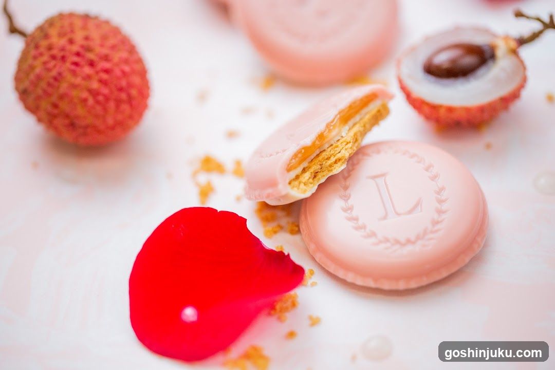 Lychee Macarons and Fruit