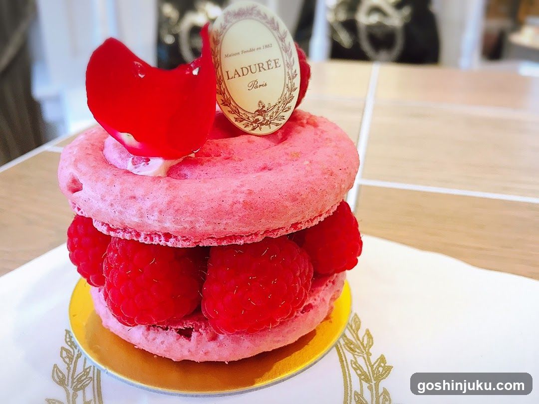 Ladurée Raspberry Macaron Cake