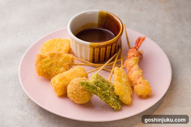 Tempura and Fried Snacks with Sauce