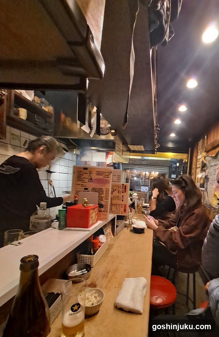 Bar Interior with Staff and Patrons