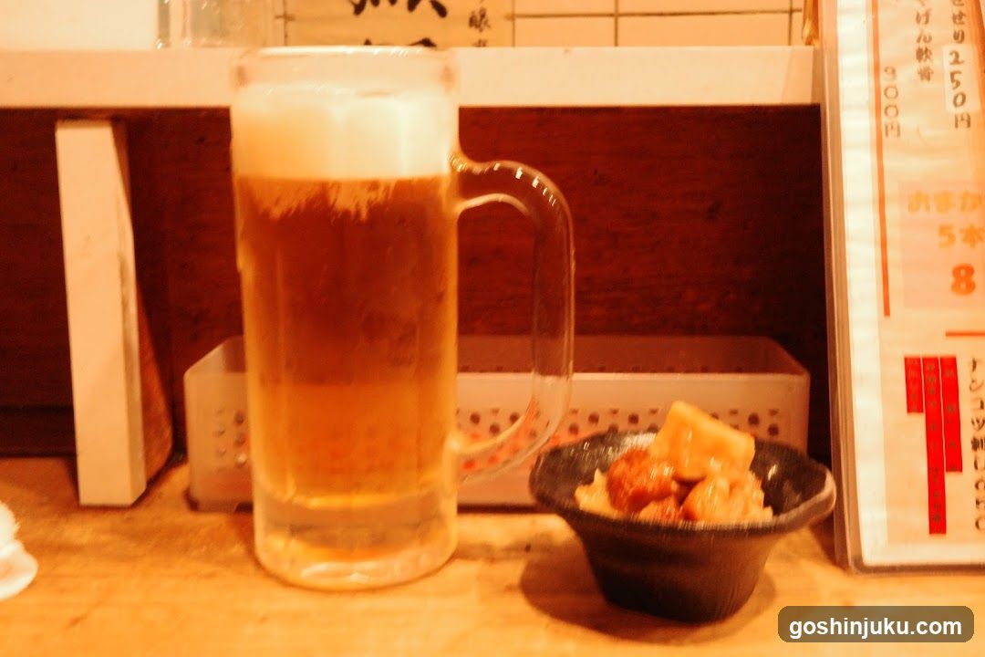 Beer and Appetizer at Japanese Restaurant