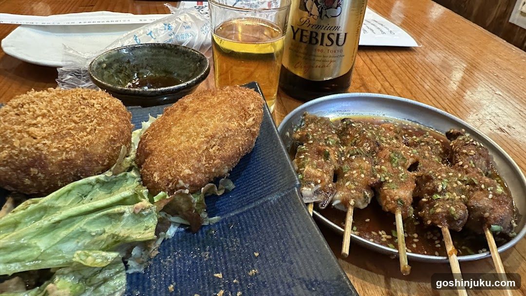 Japanese Food Spread with Yebisu Beer