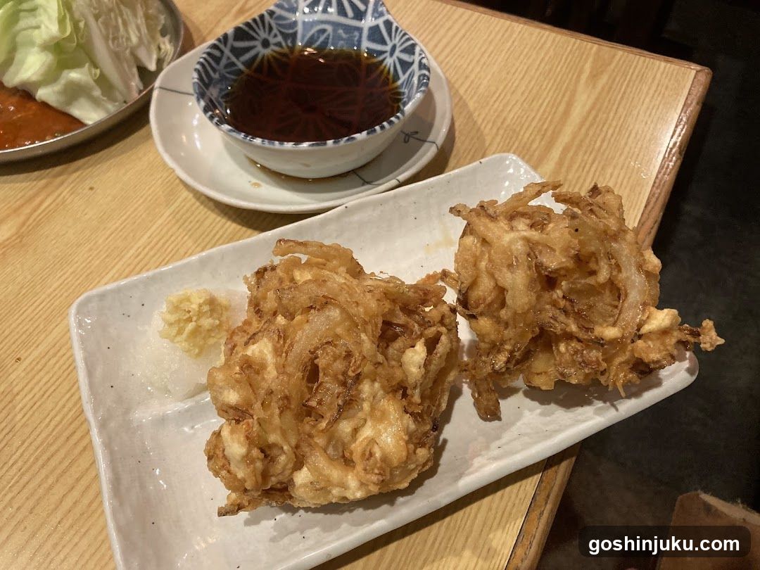 Fried Food with Sauce and Garnish