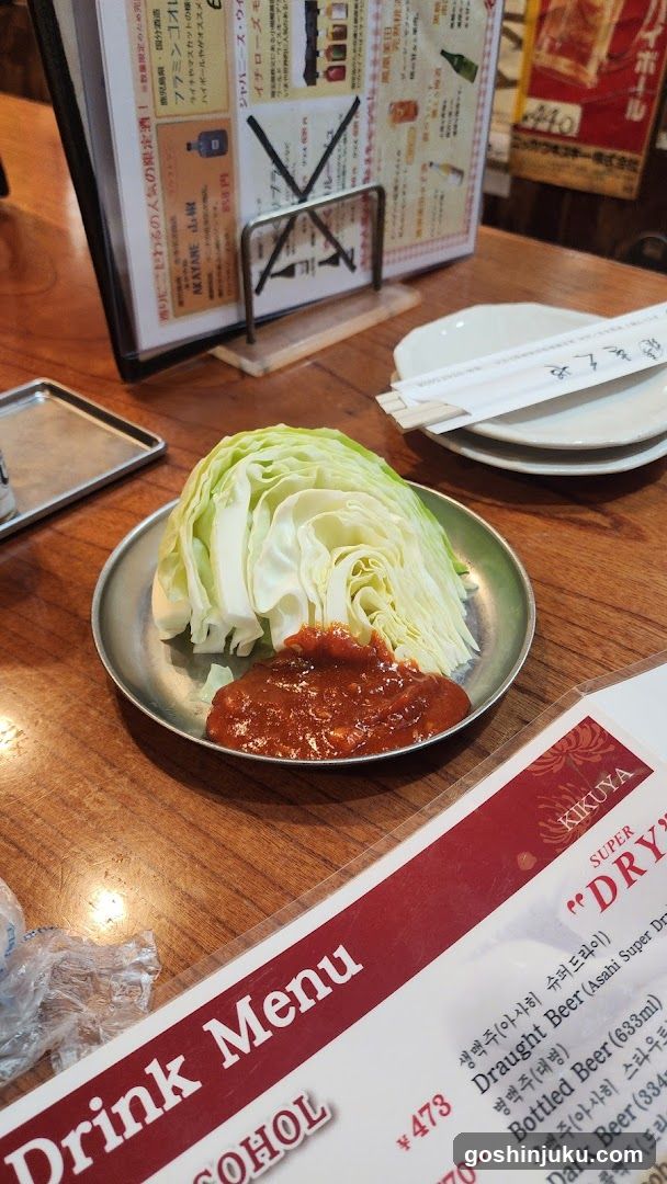 Cabbage and Sauce on Table