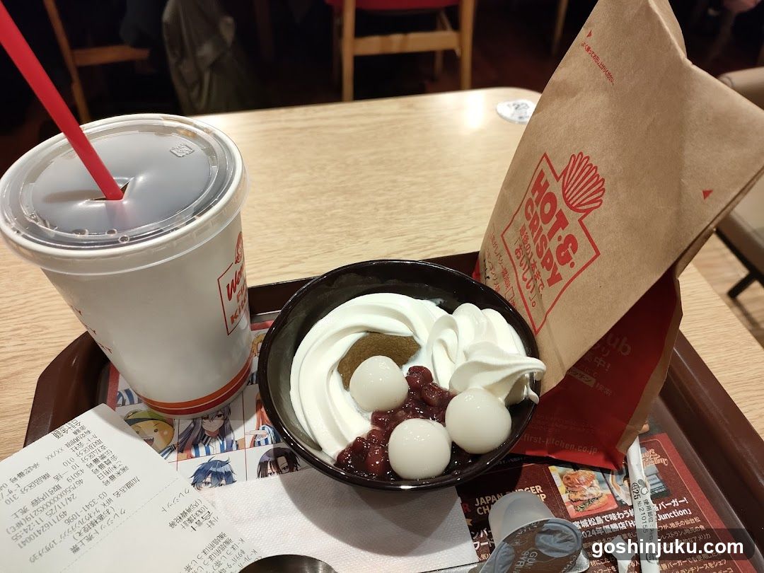 Dessert and Drink on Tray