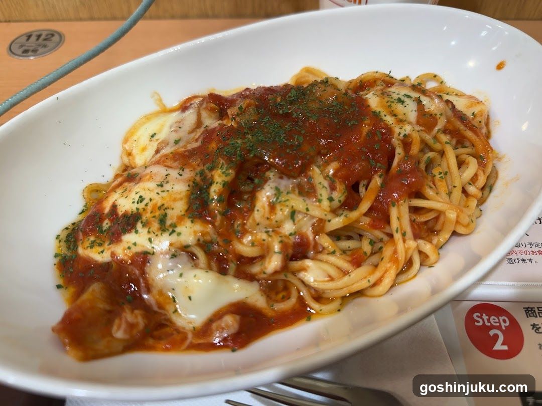 Spaghetti with Tomato Sauce and Cheese