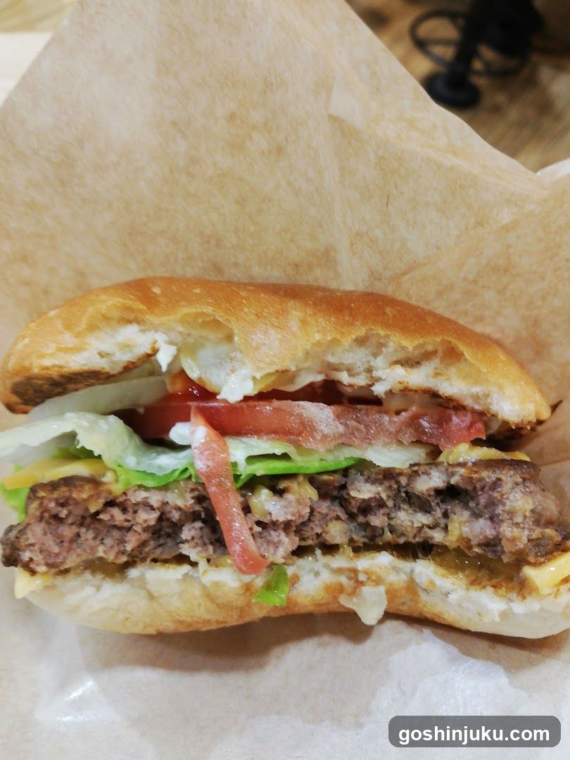 Burger with toppings