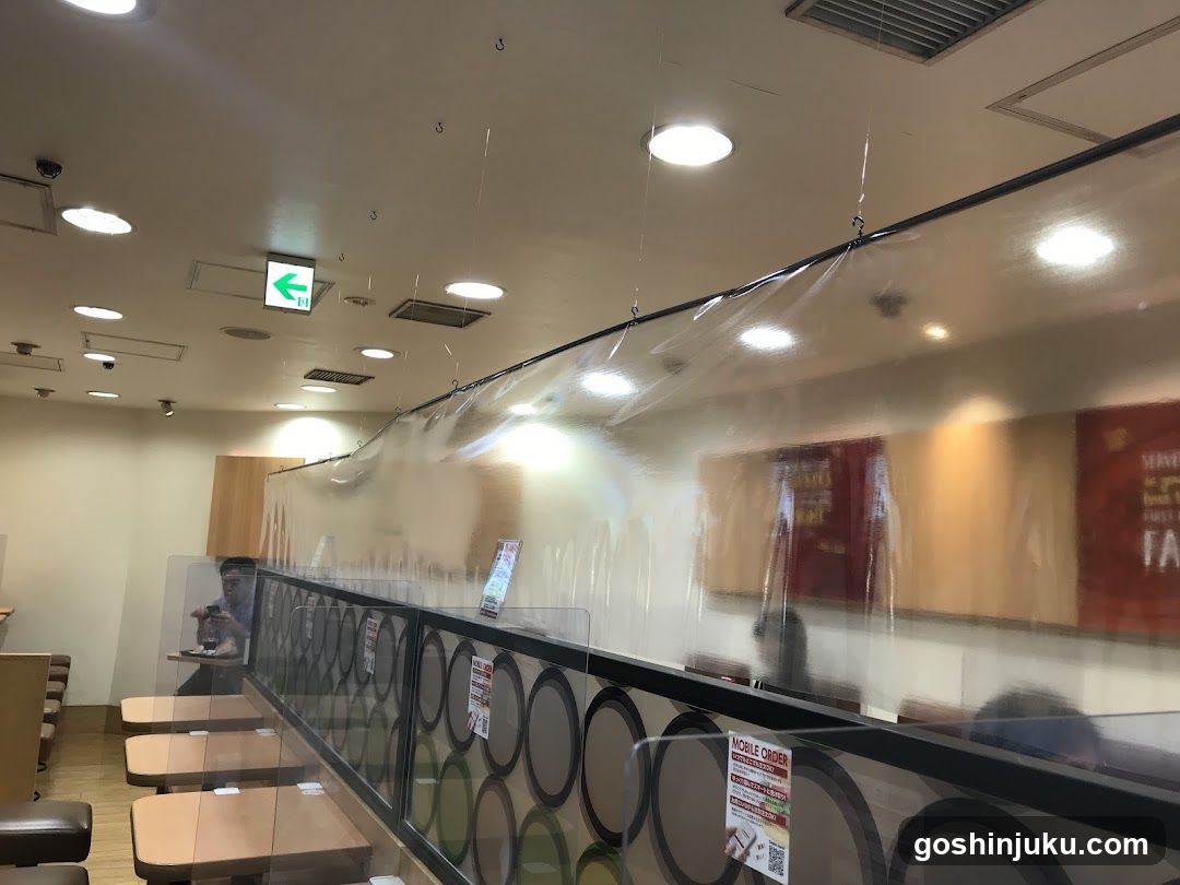 Dining Area with PPE Barriers