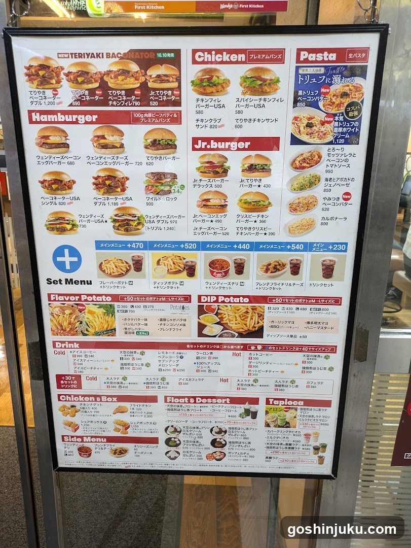 Teriyaki Burger & Chicken Menu Board