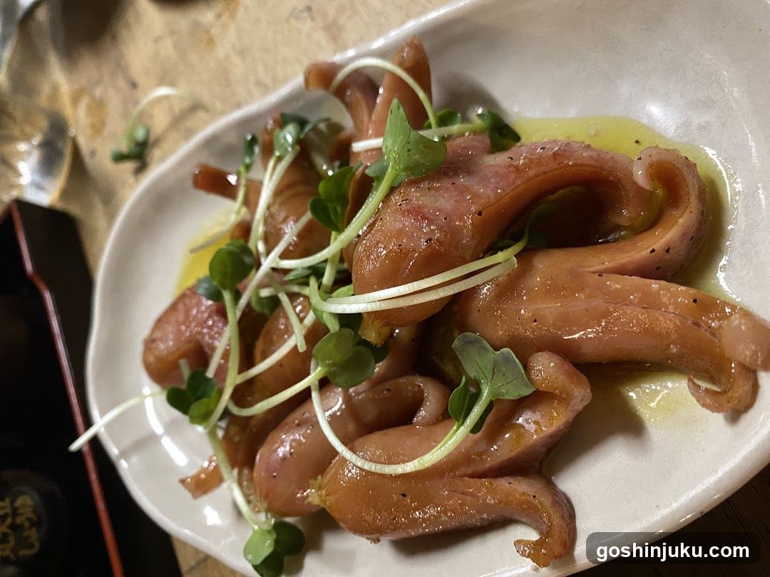 Squid Salad with Microgreens
