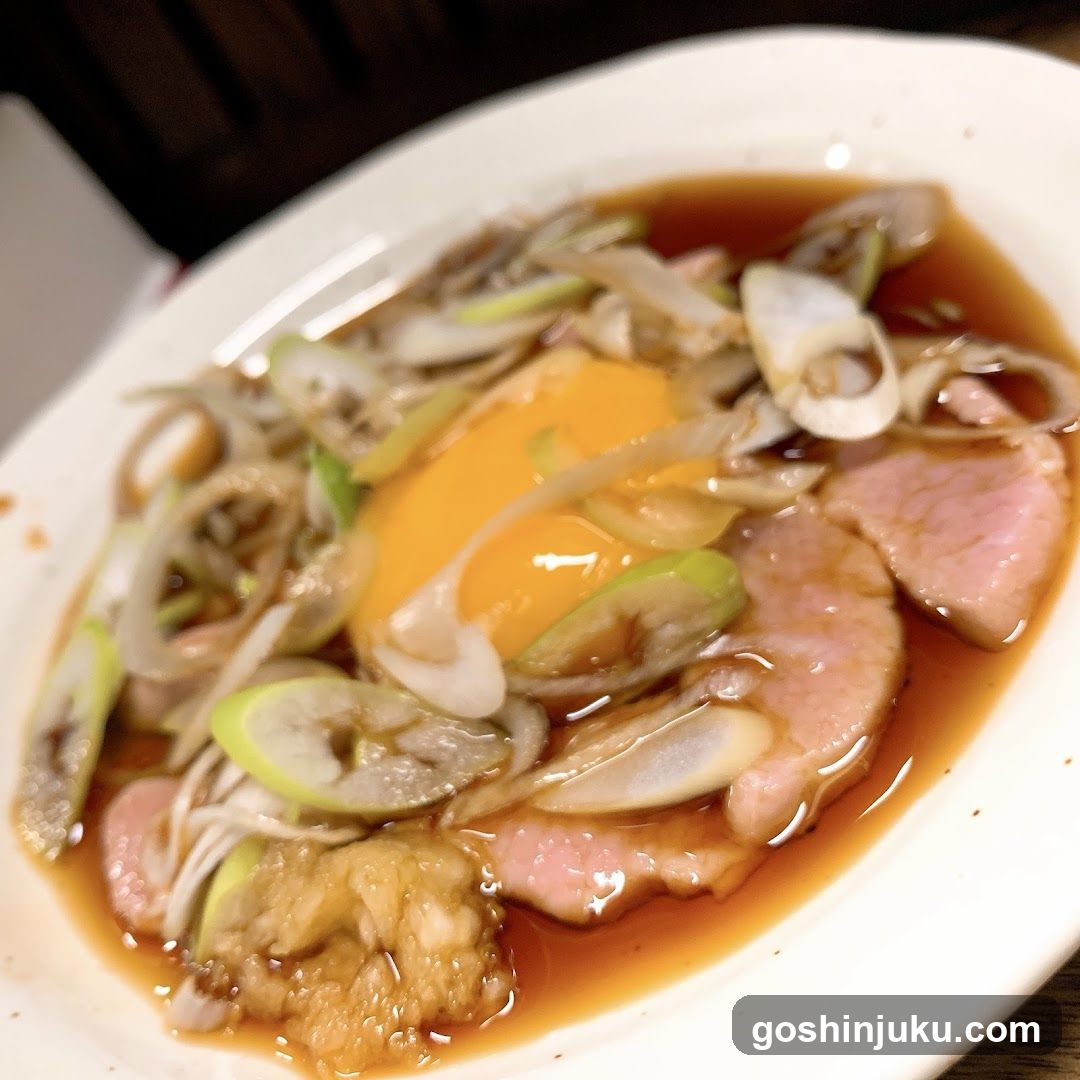 Sliced Meat with Egg and Scallions in Sauce