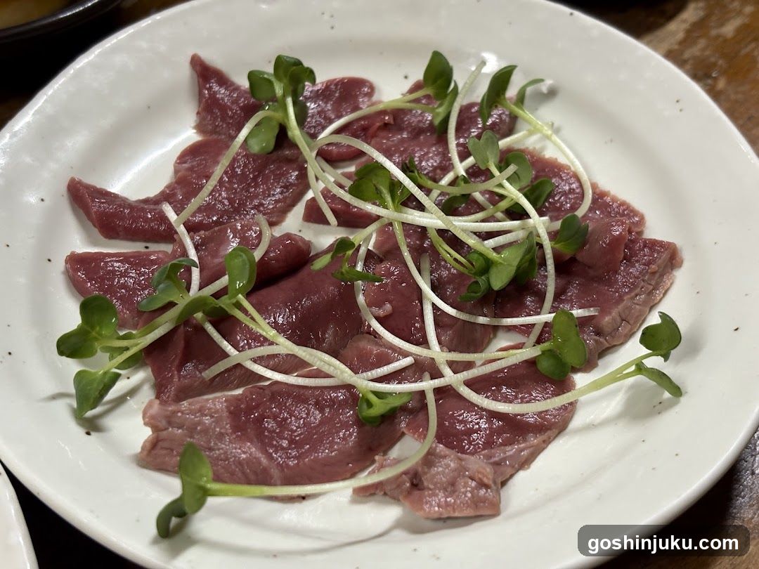 Sliced Beef with Microgreens