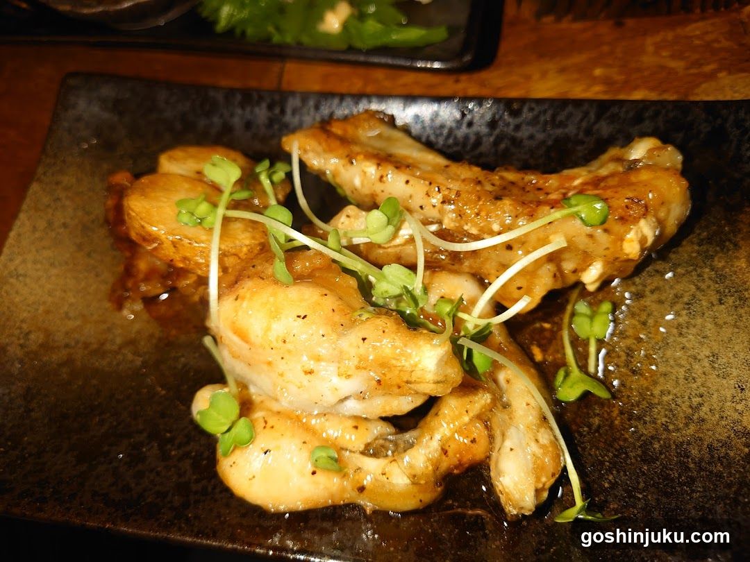 Grilled Chicken Wings with Microgreens