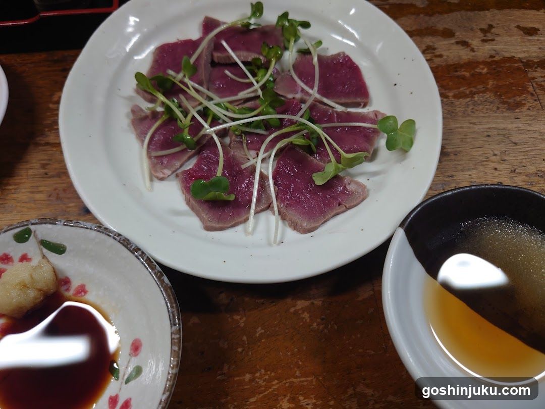 Sashimi with Soy Sauce and Soup