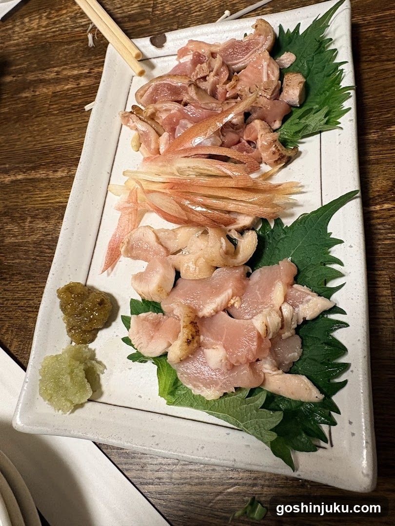 Sashimi Platter with Ginger and Wasabi