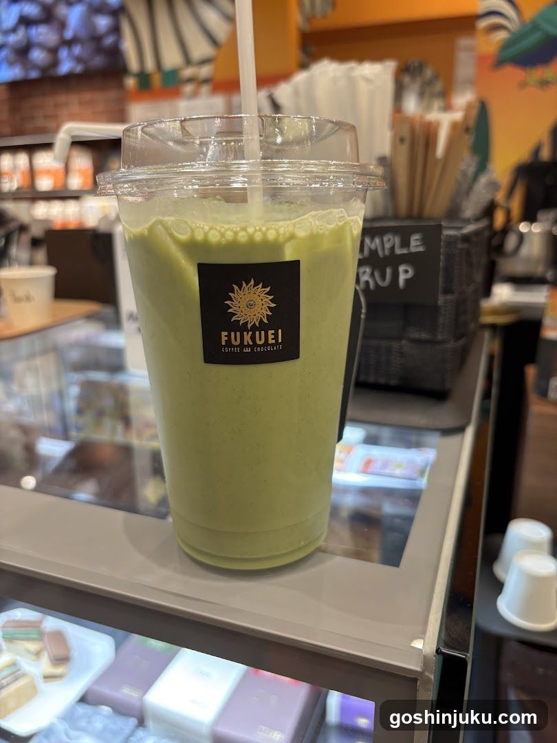 Matcha Drink at Fukuei Coffee and Chocolate