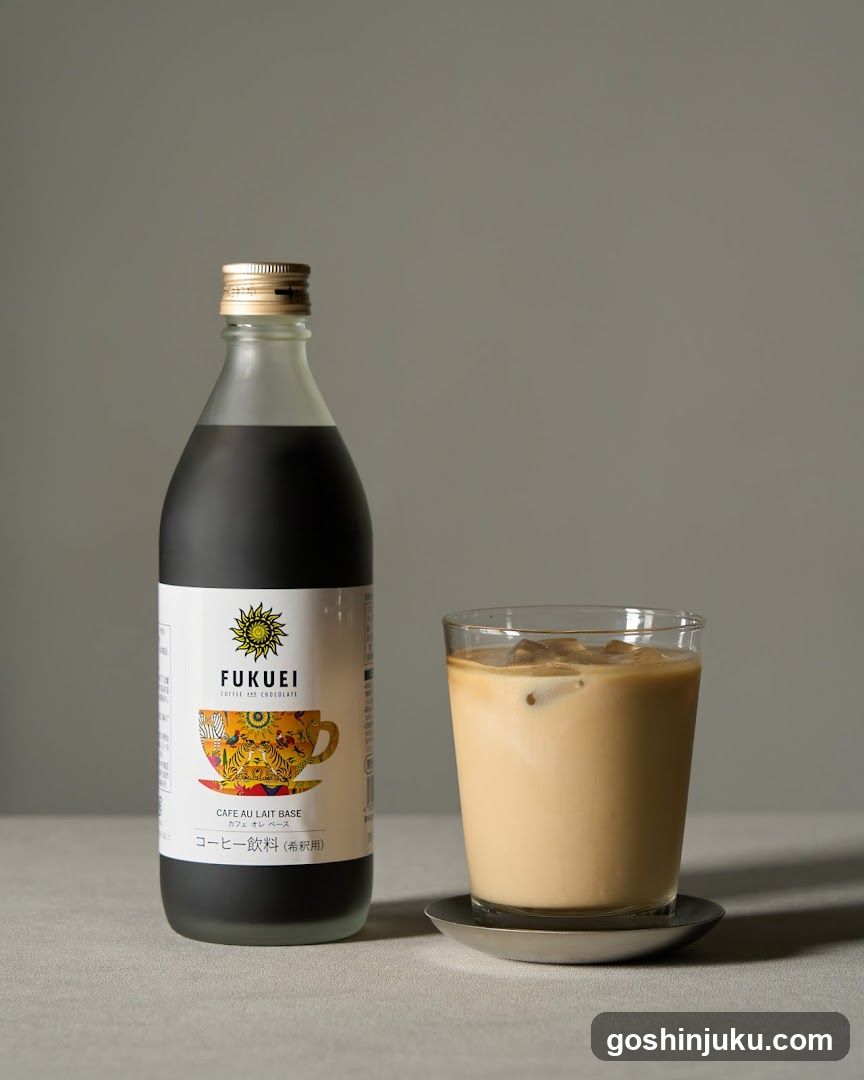 Fukuei Coffee Base Bottle and Glass