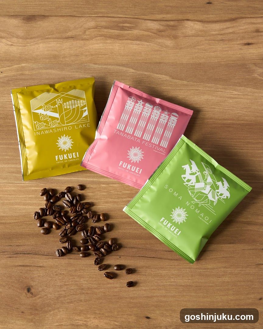 Fukuei Coffee Pods on Wood Table
