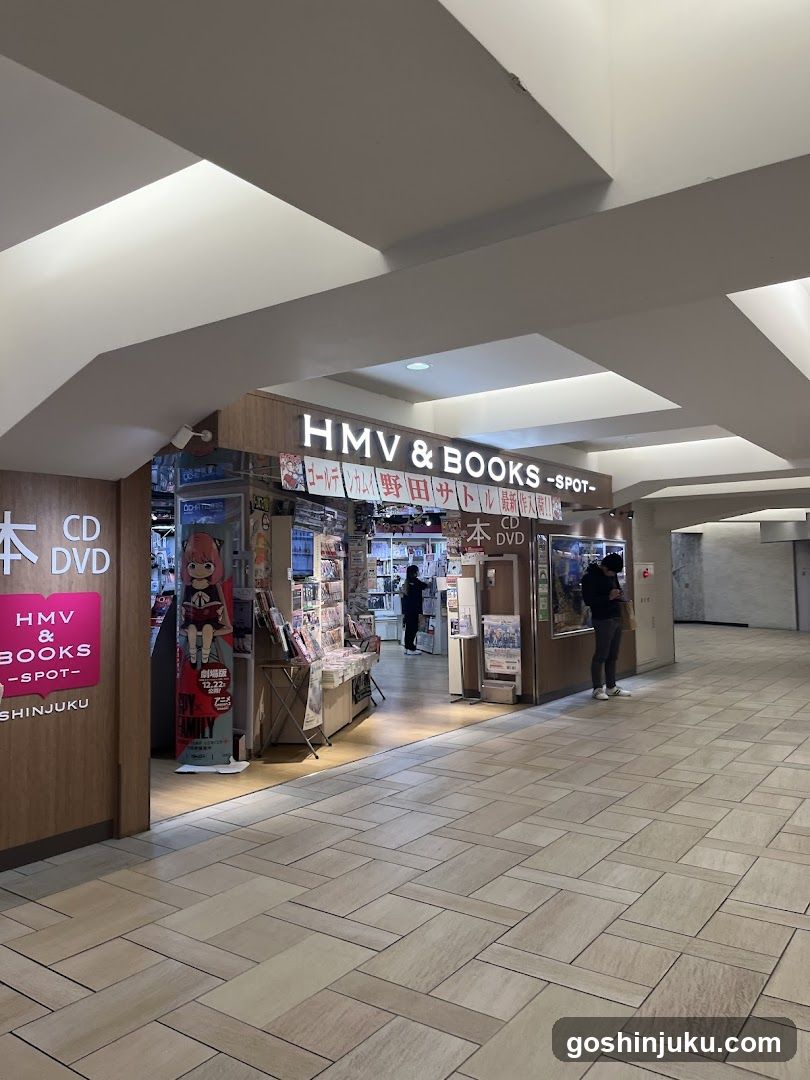 Shopping Mall Interior with HMV & Books Storefront