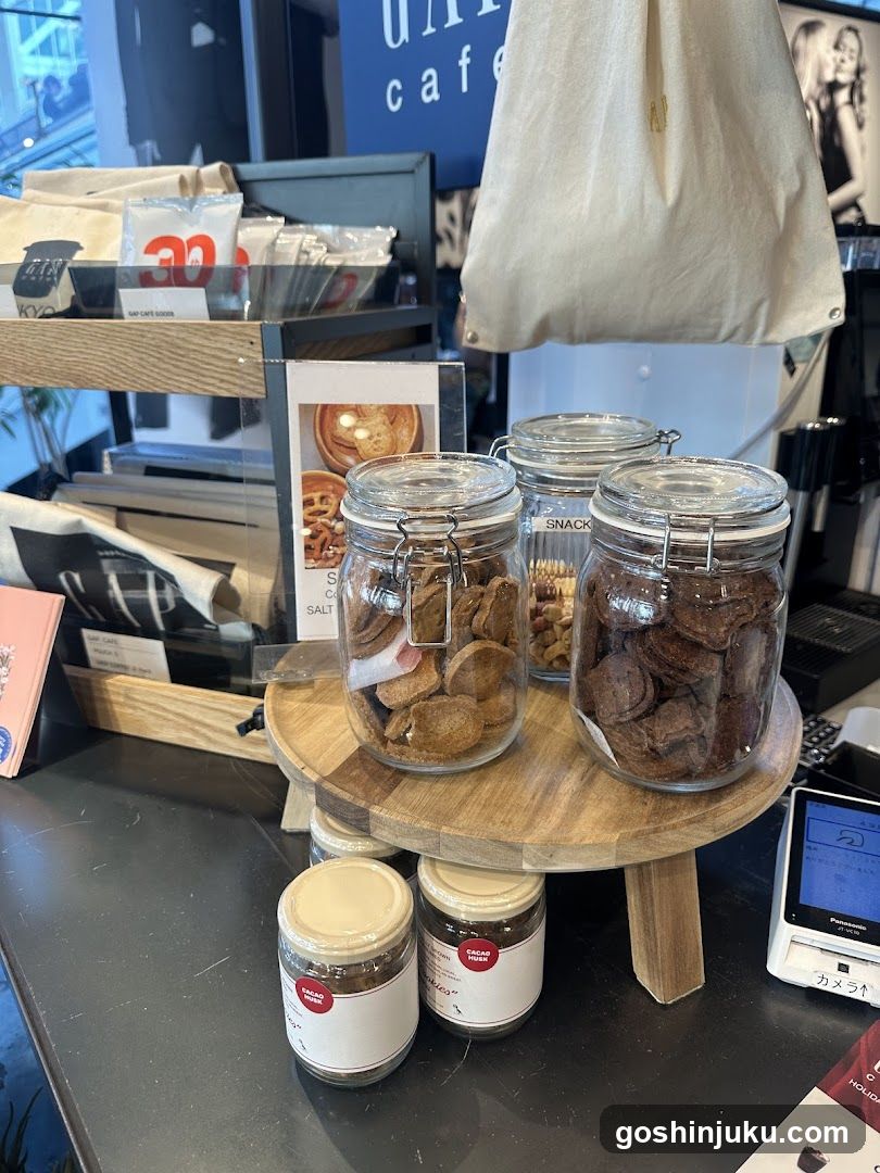 Snack Display at Cafe Counter