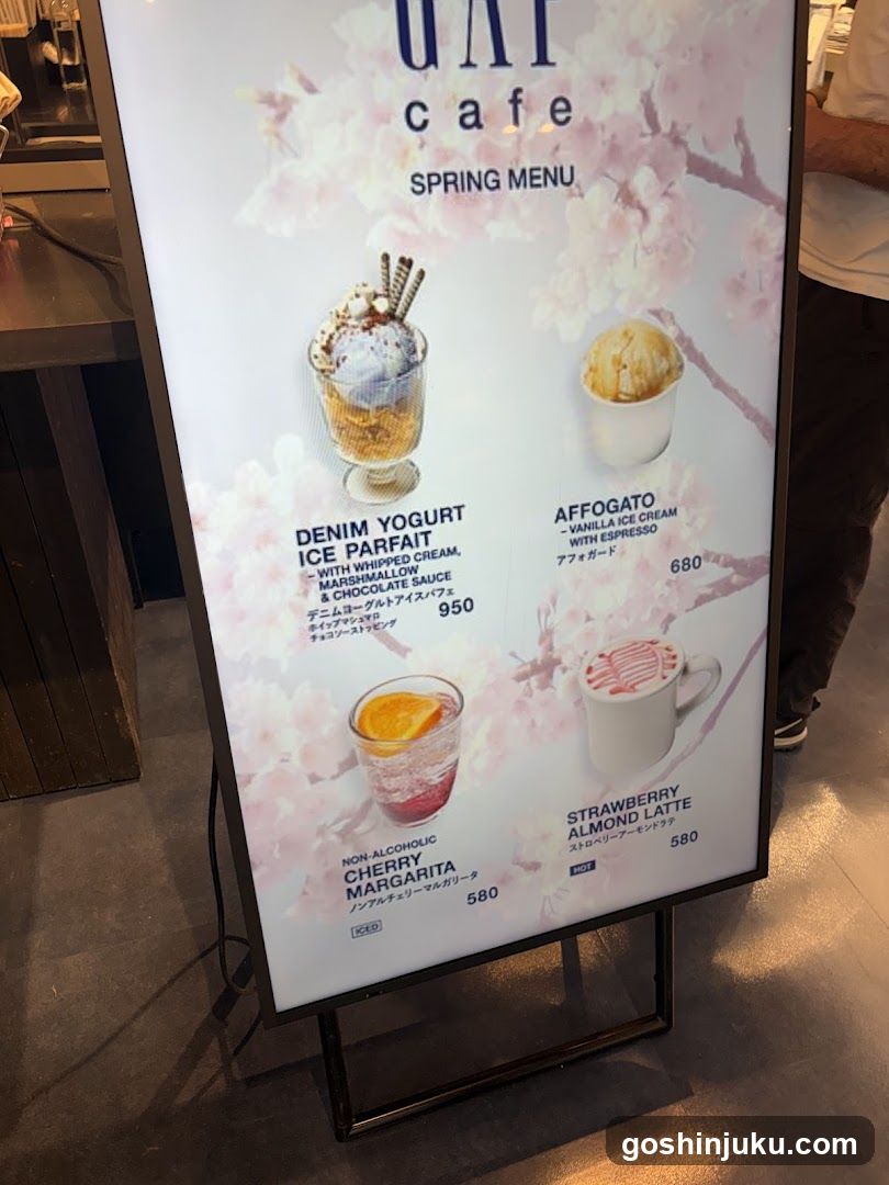 UAY Cafe Spring Menu Display