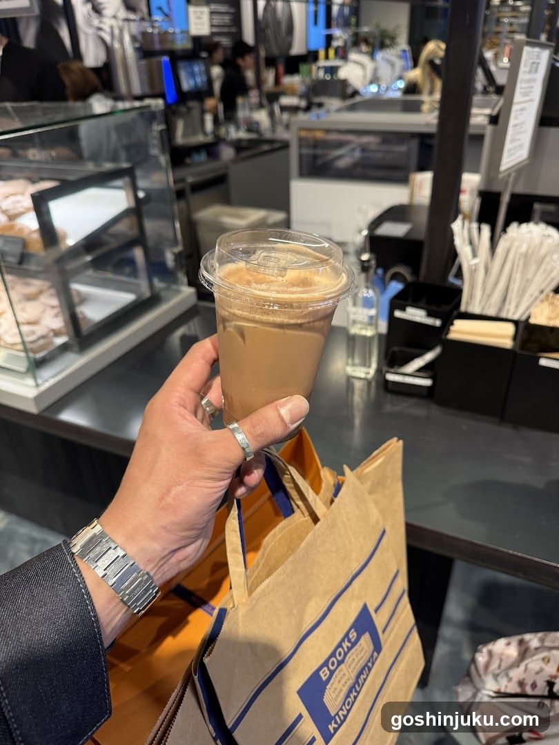 Iced Coffee at a Cafe Counter