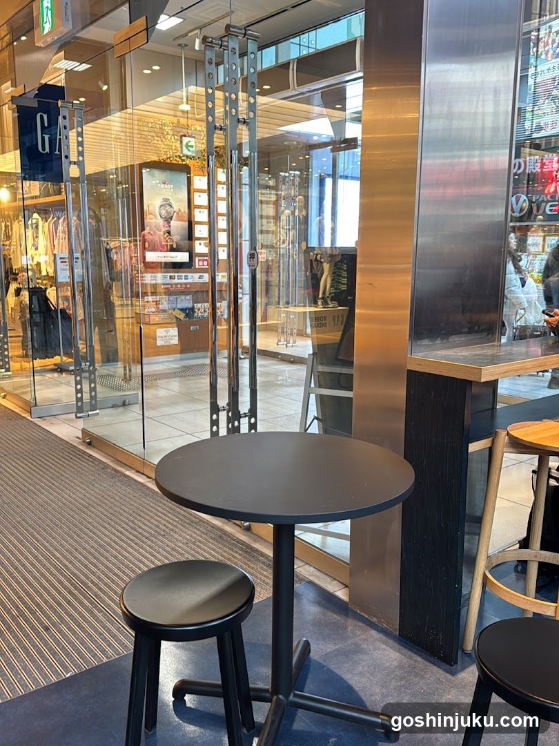 Store Entrance with Outdoor Seating